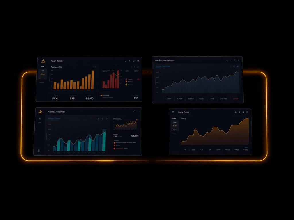 Marketing performance dashboards showing campaign growth